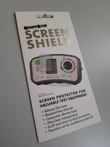 Scuff Stop Screen Protection for Megger multifunction tester. Screen Shield reduces minor scuffs and abraisions on electricians test equipment.